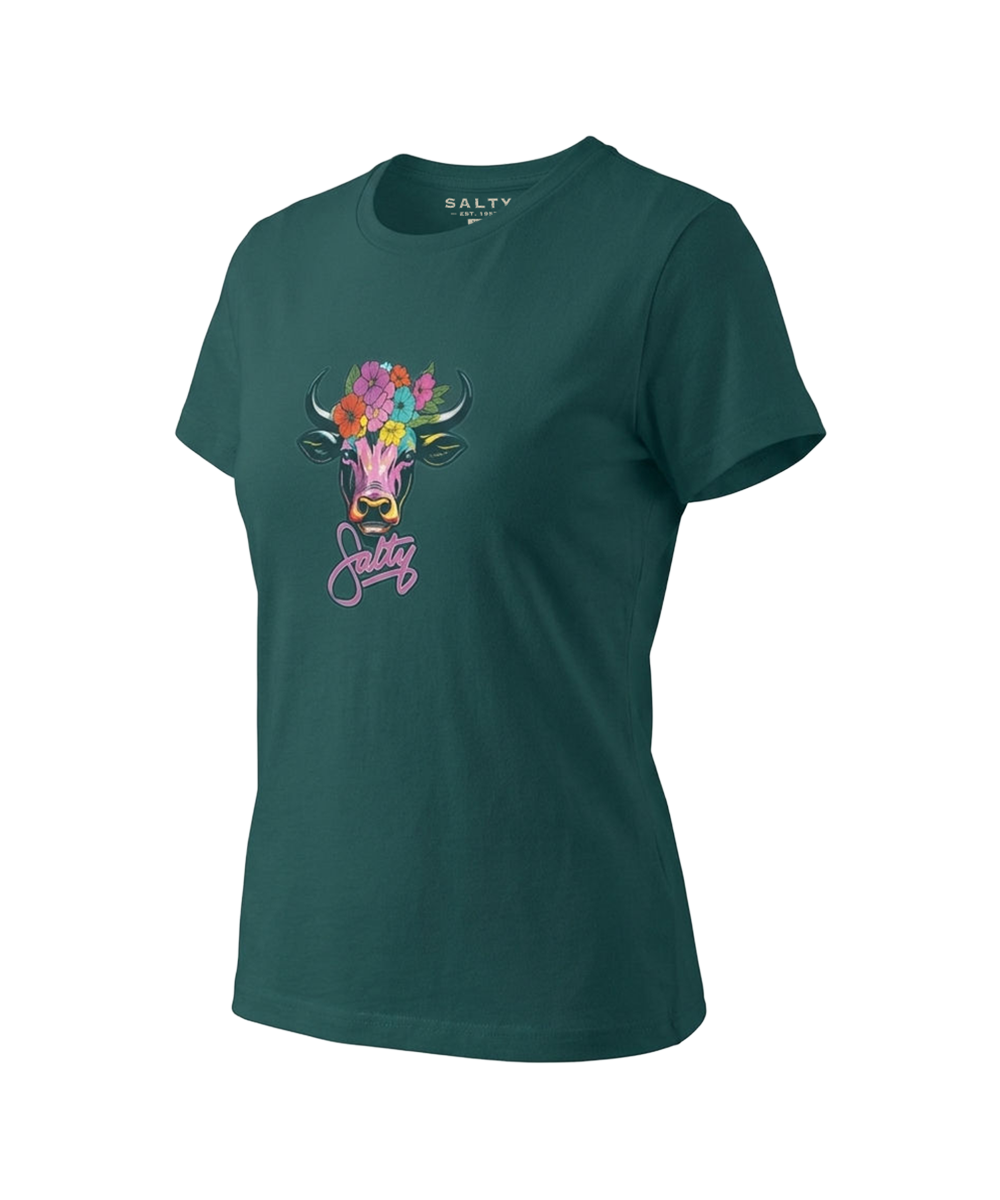 End Of Range - Salty Womens T-Shirt Floral Nguni