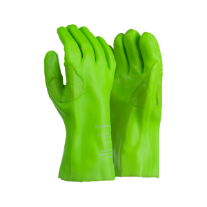 Green PVC Reinforced Gloves - 27cm