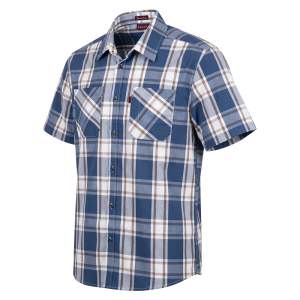 Ratel Check Shirt S/S Blue/Brown