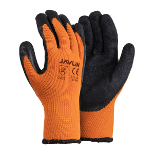 Black Crinkle Latex Coated Thermal Gloves