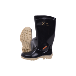 Black/Ivory Knee Length General Purpose Gumboot