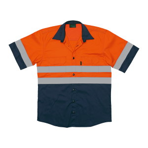 ROCKSAFE Hi-Vis Two Tone Vented Short Sleeve Work Shirt