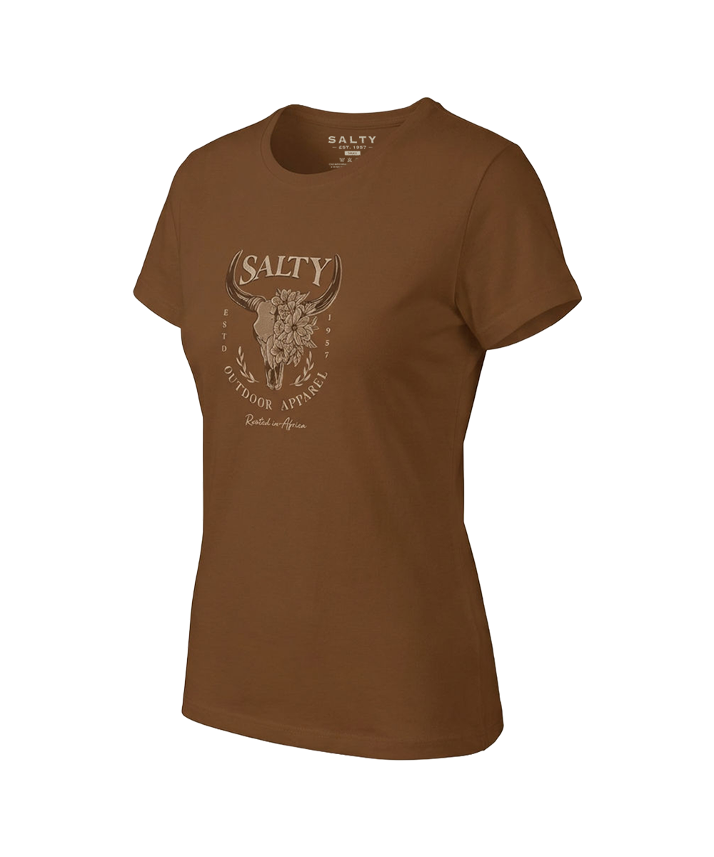 End Of Range - Salty Womens T-Shirt Floral Skull