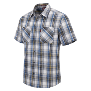 Ratel Check Shirt S/S Stone/Blue