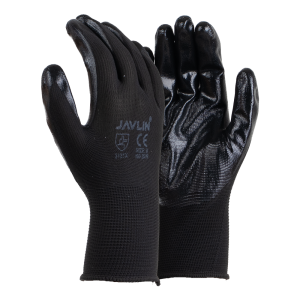 Black Nitrile Coated Gloves