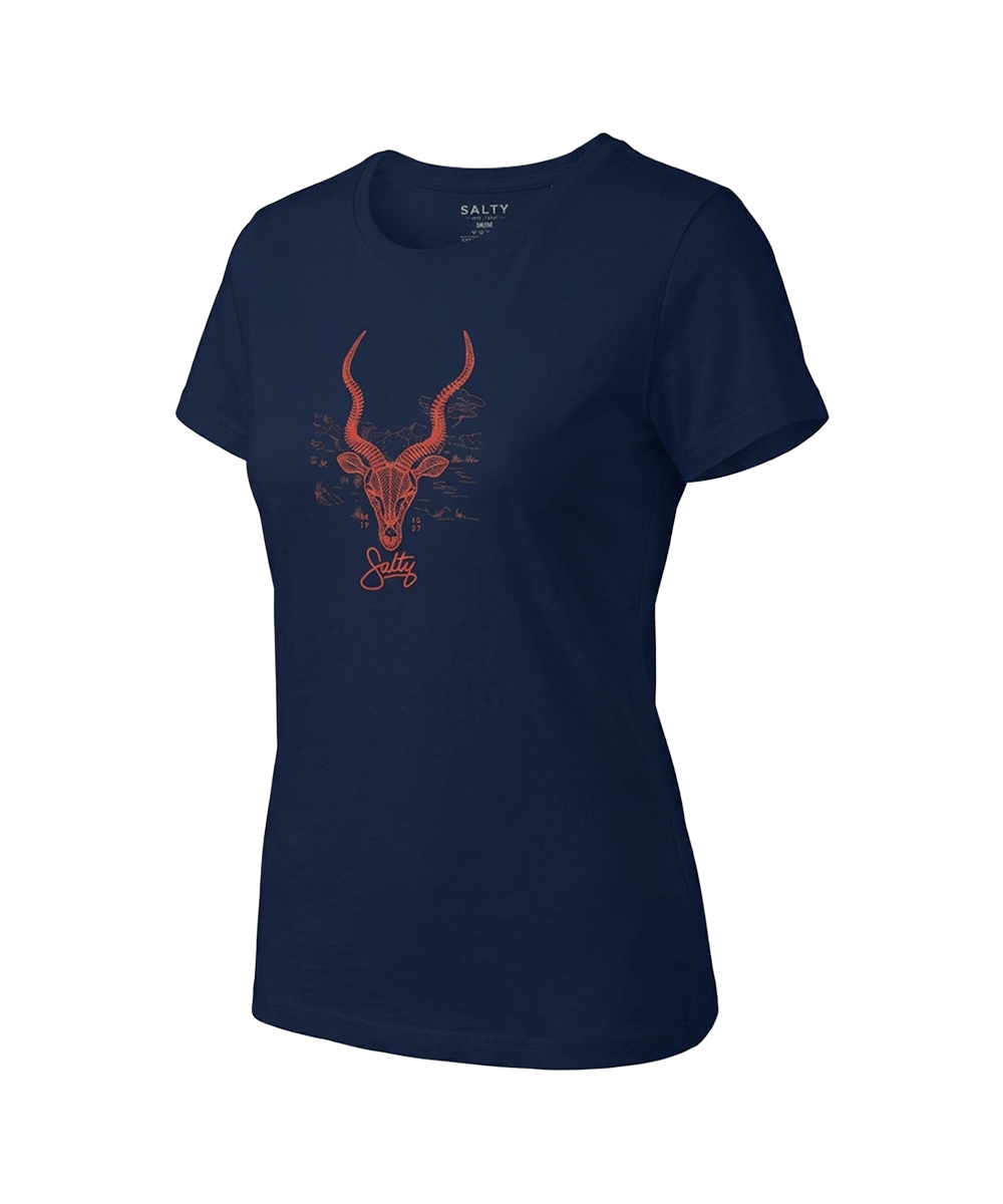 End Of Range - Salty Womens T-Shirt Wired Kudu
