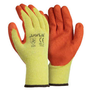 Orange Latex Coated Grippa Gloves