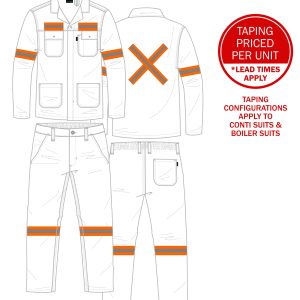 Orange Silver Orange, Two Arms, Two Legs, Front & Back Cross