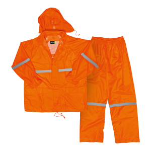 Hi-Vis Polyester PVC Reflective Rain Suit