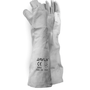 Chrome Leather Double Palm Gloves - 40cm Cuff